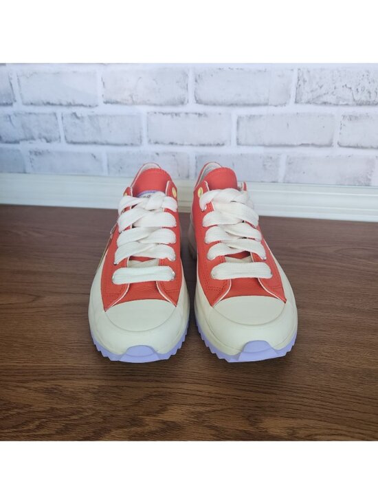 ❤️Converse Run Star Hike Platform Color Pop Leather 5 Men\'s Shoes Orange A16289C